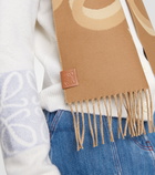 Loewe Logo wool and cashmere scarf