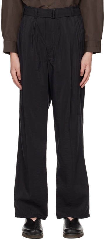 Photo: LEMAIRE Black Pleated Trousers