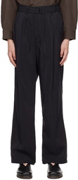 LEMAIRE Black Pleated Trousers