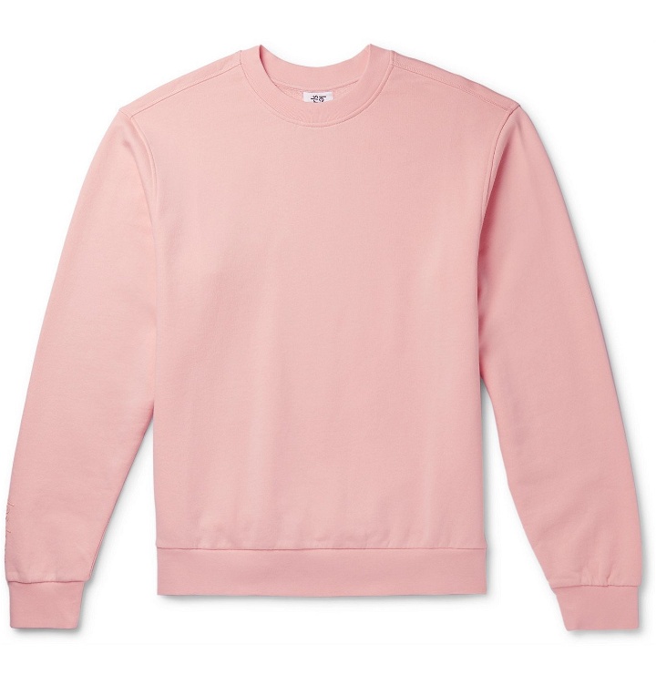 Photo: Les Girls Les Boys - Logo-Appliquéd Organic Loopback Cotton-Jersey Sweatshirt - Pink