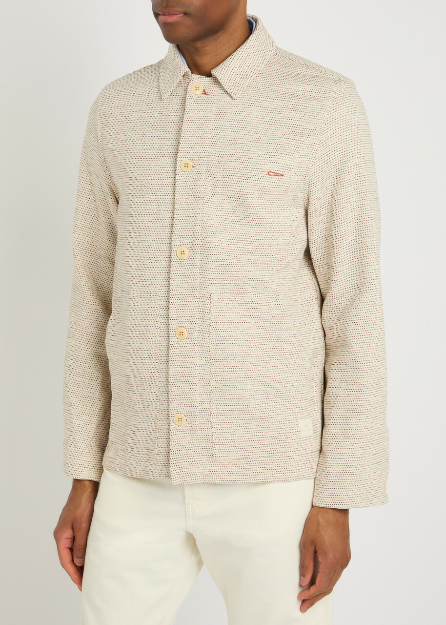 PS Paul Smith Woven Cotton-blend Overshirt Ecru