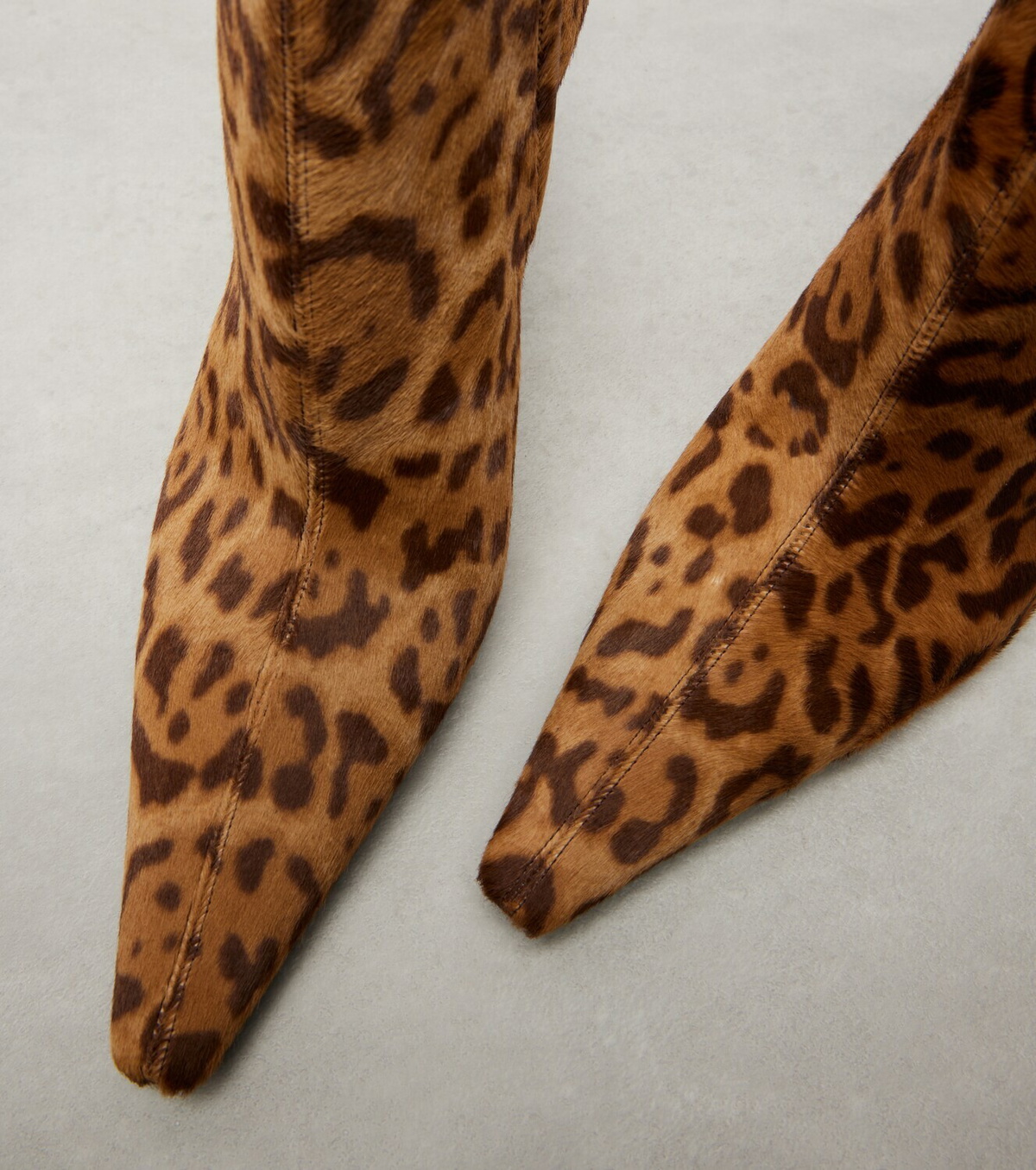 Saint Laurent Ashley 75 calf hair ankle boots