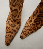 Saint Laurent Ashley 75 calf hair ankle boots