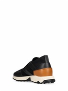TOD'S - Logo Runner Knit & Suede Sneakers