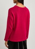 Eileen Fisher Knitted Cotton Jumper Dark Pink