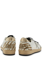 Golden Goose Ball Star Distressed Leather Sneakers White