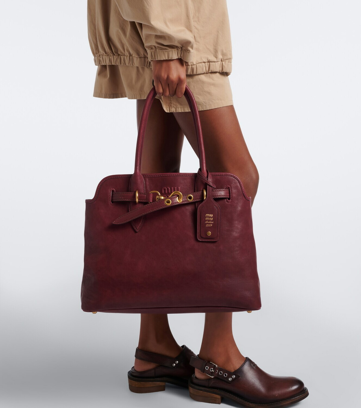 Miu Miu Aventure Medium leather shoulder bag