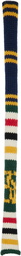 Stefan Cooke Navy & Yellow Stripe Knit Scarf