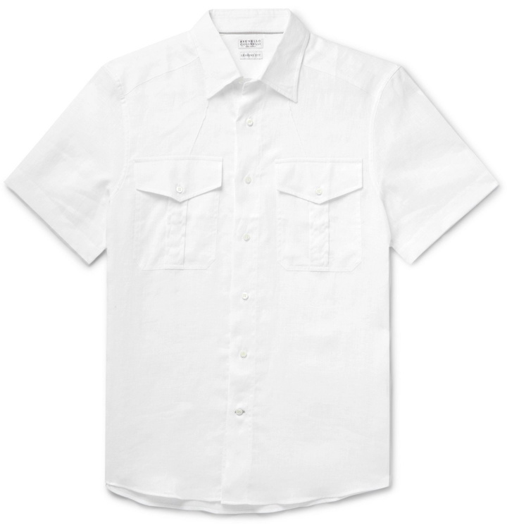 Photo: Brunello Cucinelli - Slub Cotton Shirt - White