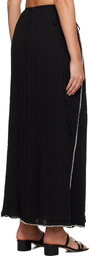 Baserange Black Shok Midi Skirt