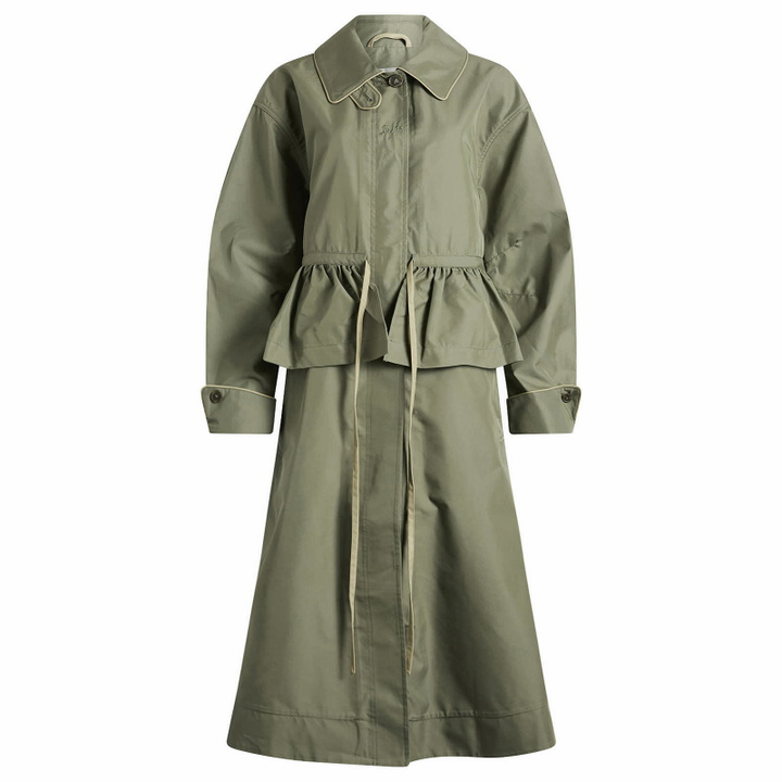 Photo: Damson Madder Women's Myrtle Trench Coat in Sage