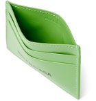 Balenciaga - Logo-Print Full-Grain Leather Cardholder - Green