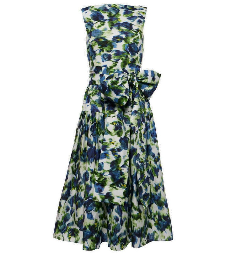 Photo: Erdem Floral bow-detail cotton midi dress