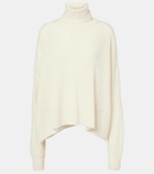 Chloé Pointelle wool-blend and silk turtleneck sweater