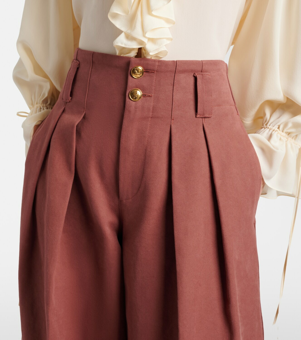 Chloé Cotton wide-leg pants