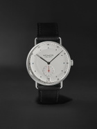 NOMOS Glashütte - Metro 38 Date Hand-Wound 38.5mm Stainless Steel and Leather Watch, Ref.No. 1102