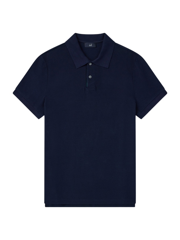 Photo: Dunhill - Cotton-Piqué Shirt - Blue