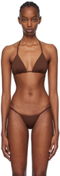 ÉTERNE Brown Thea 90s Bikini Top