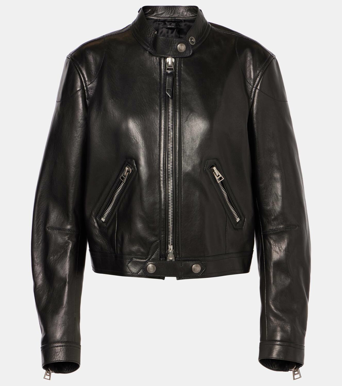 トムフォード Tom Ford Cropped Leather Jacket Tom Ford Cropped leather biker jacket TOM FORD