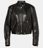 Tom Ford Cropped leather biker jacket