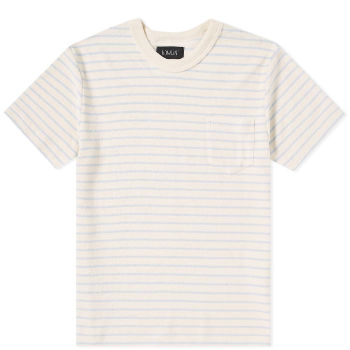 Photo: Howlin' Psycho Killer Stripe Towelling Tee Blue