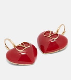 Valentino Cœur Royal VLogo enamel earrings