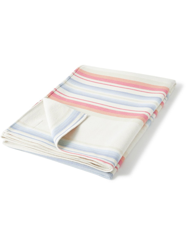 Photo: FAHERTY - Adirondack Striped Organic Cotton-Jacquard Blanket