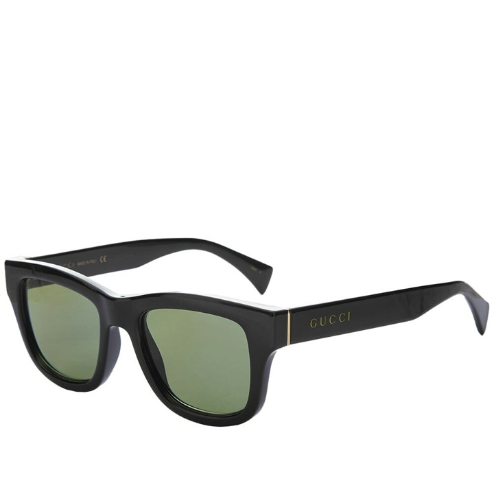 Photo: Gucci Men's Eyewear GG1135S Sunglasses in Black/Green