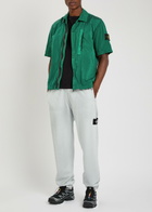 Stone Island Crinkled Nylon Overshirt Green