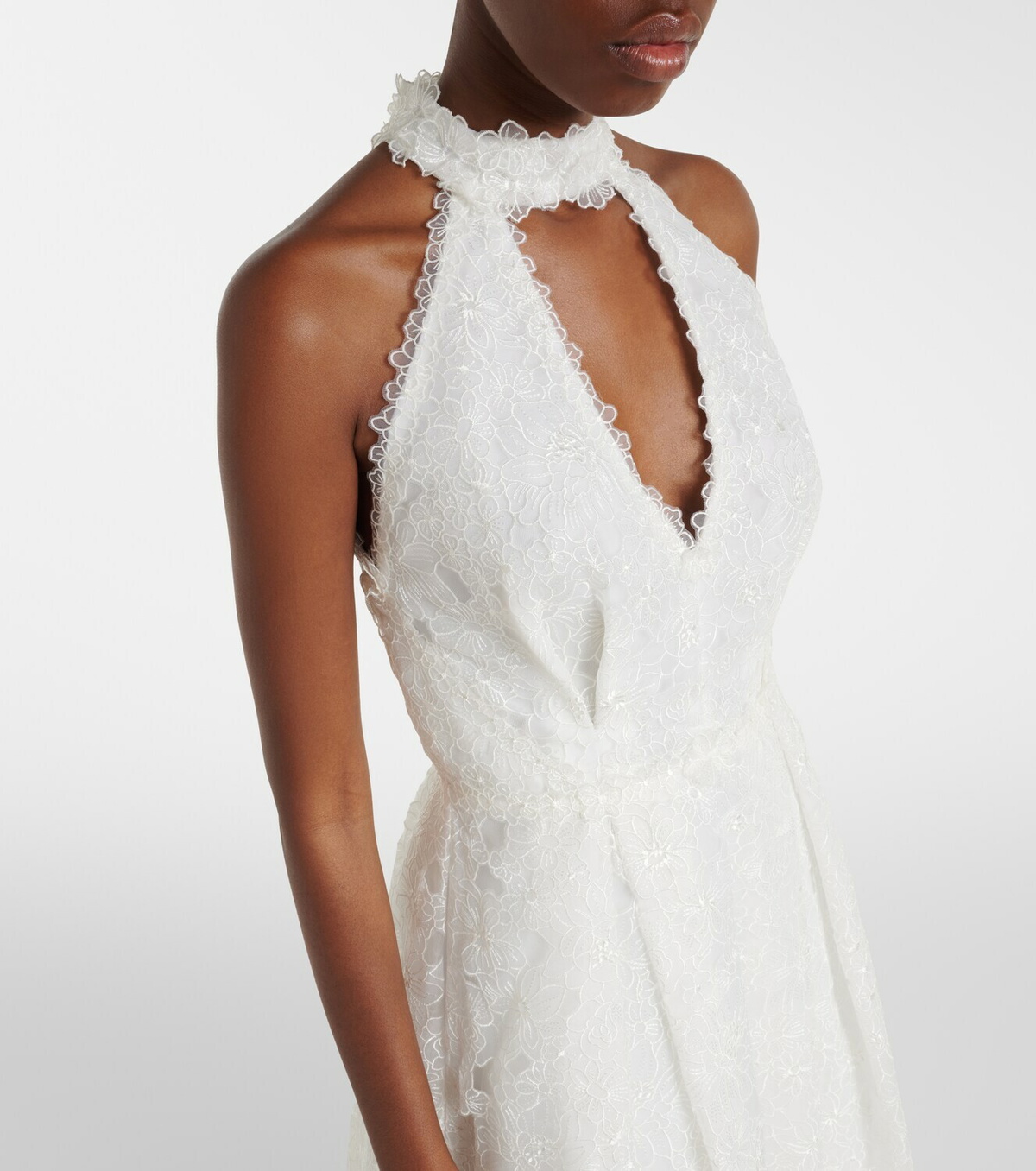 Costarellos Lavinia embroidered organza cocktail dress
