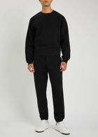 Saint Laurent Logo-embroidered Cotton Sweatshirt Black