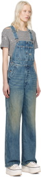 R13 Blue Damon Denim Overalls