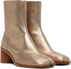 Maison Margiela Gold Tabi Ankle Boots