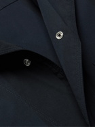 NN07 - Oliver Camp-Collar Striped Woven Shirt - Blue