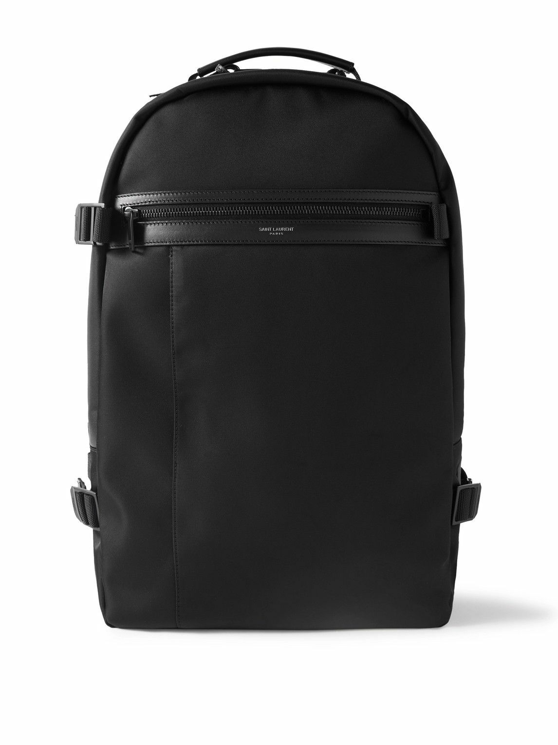 SAINT LAURENT - City Trekking Leather-Trimmed Shell Backpack