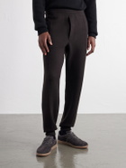 TOM FORD - Tapered Wool-Jersey Sweatpants - Brown
