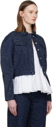 JACQUEMUS Navy 'The Ovalo de-Nîmes' Denim Jacket