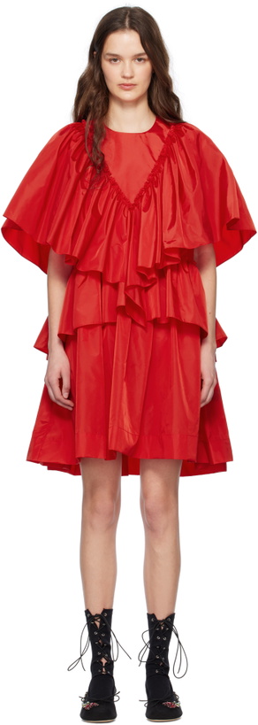 Photo: Simone Rocha Red Short Ruffle Minidress
