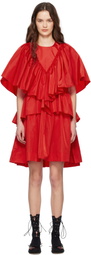 Simone Rocha Red Short Ruffle Minidress