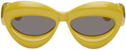 LOEWE Yellow Inflated Cateye Sunglasses