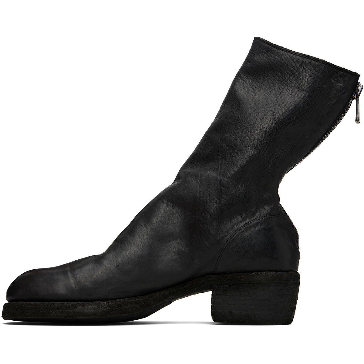 Guidi Black Back Zip Boots