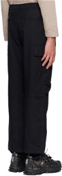 Li-Ning Black Embroidered Cargo Pants