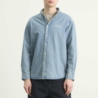 thisisneverthat Men's Washed Denim Shirt in Washed Blue