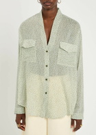 Forte_forte Printed Cotton and Silk-blend Shirt Light Green