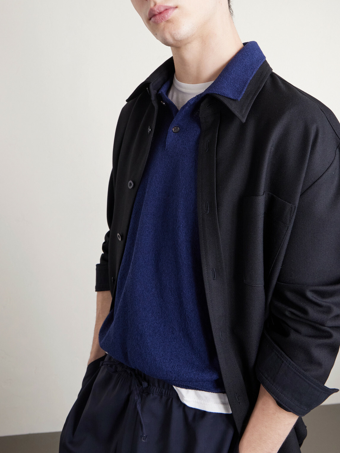 Slowear - Slim-Fit Cotton-Blend Terry Polo Shirt - Blue