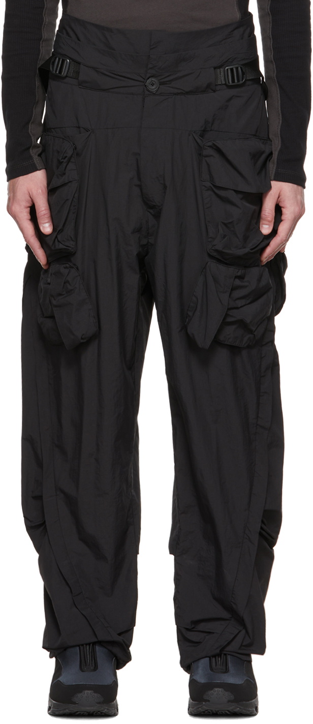 Archival Reinvent Black Extended Waistband Cargo Pants Archival Reinvent