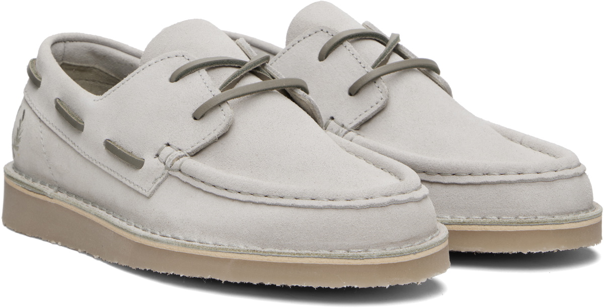 Fred Perry Taupe Meaden Suede Boat Shoes