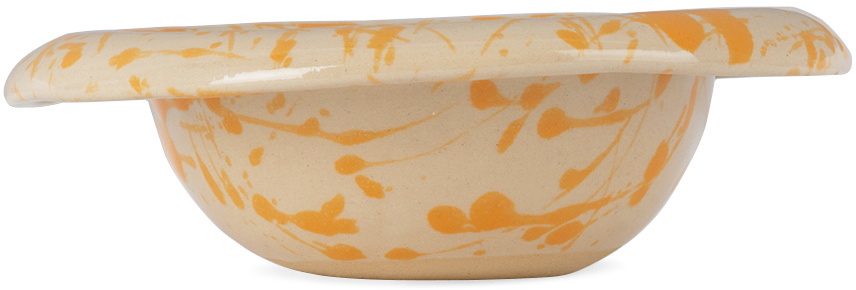 BOMBAC Off-White & Orange Small Bowl