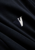 Emporio Armani Logo-intarsia Wool Jumper Navy