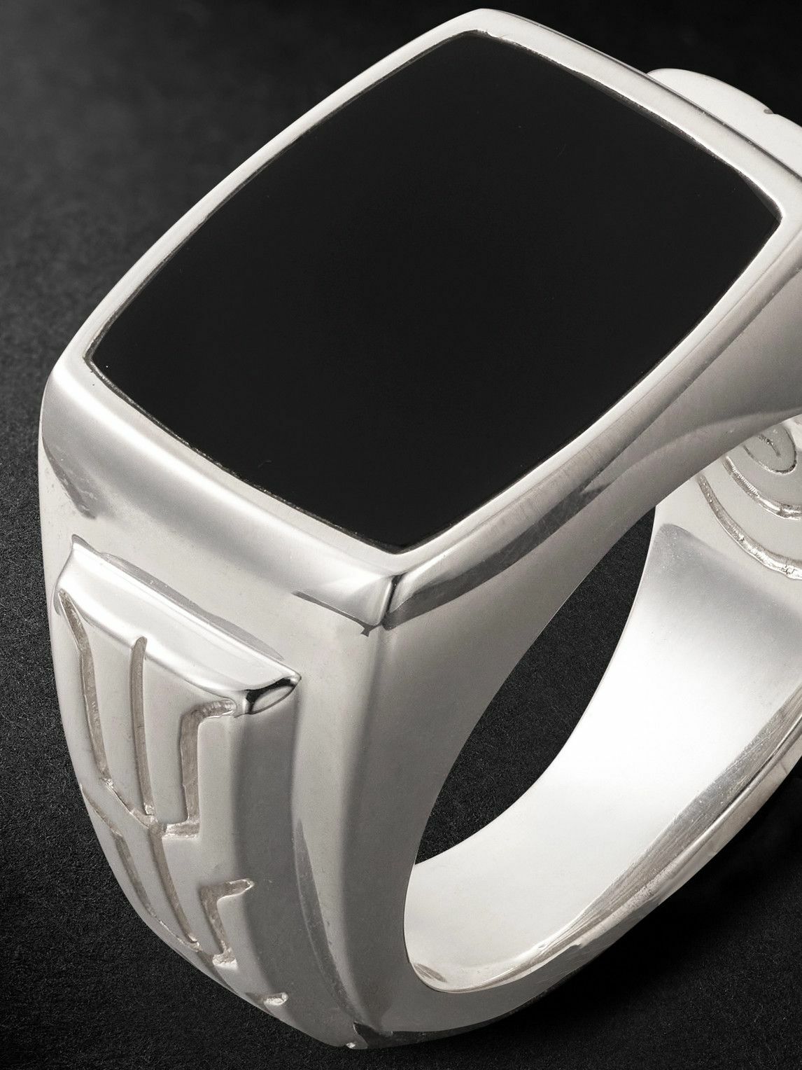 John Hardy - Silver Onyx Signet Ring - Black